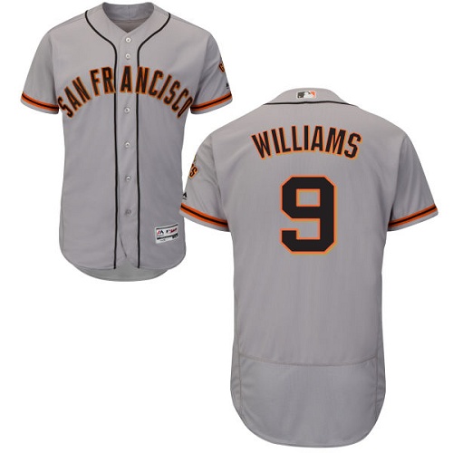 Giants #9 Matt Williams Grey Flexbase Authentic Collection Road Stitched MLB Jersey - Click Image to Close